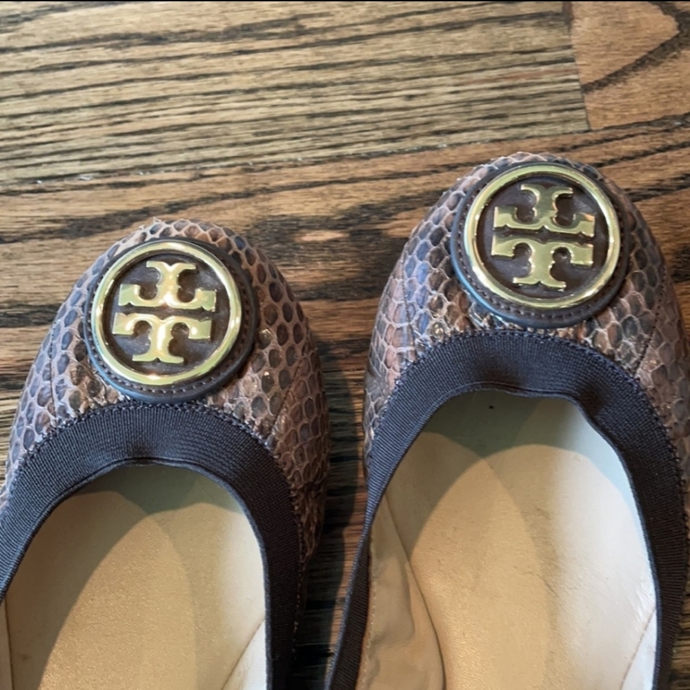 Tory Burch Snakeskin Flats - Picture 5 of 7